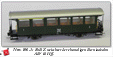 historischer Personenwagen der Berninabahn, ab 1956 auf RhB eingesetzt